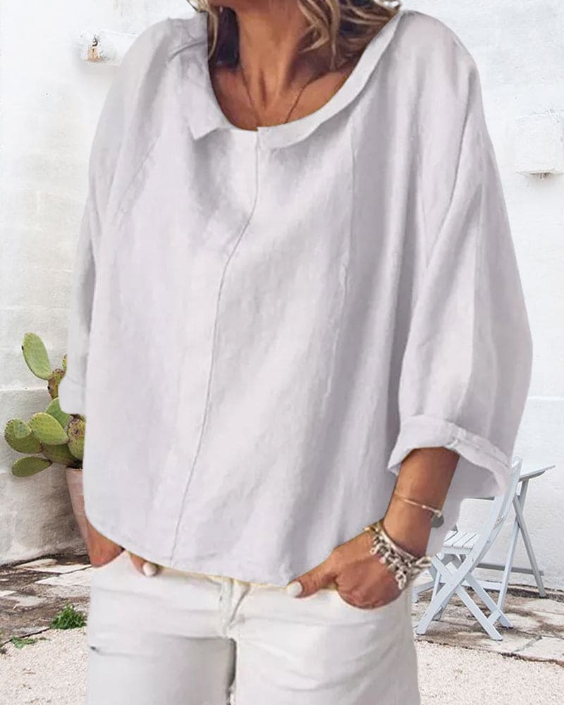 Levoire | Une Chemise À Coupe Décontractée Dans Une Couleur Unie Blanc