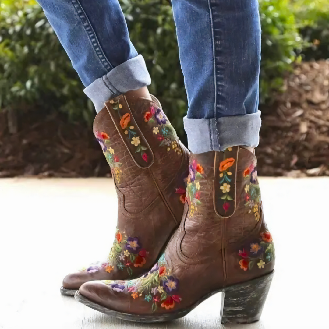 Levoire | Bottes De Cowboy Vintage Imperméables Braun