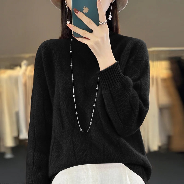 Levoire | Cachemire Tricot Femmes Surpoids Doux Et Chaud Tricoté Pull Noir