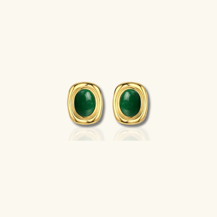 Levoire | Boucles D'Oreilles Viininkorjuu En Pierre Précieuse Or Vert