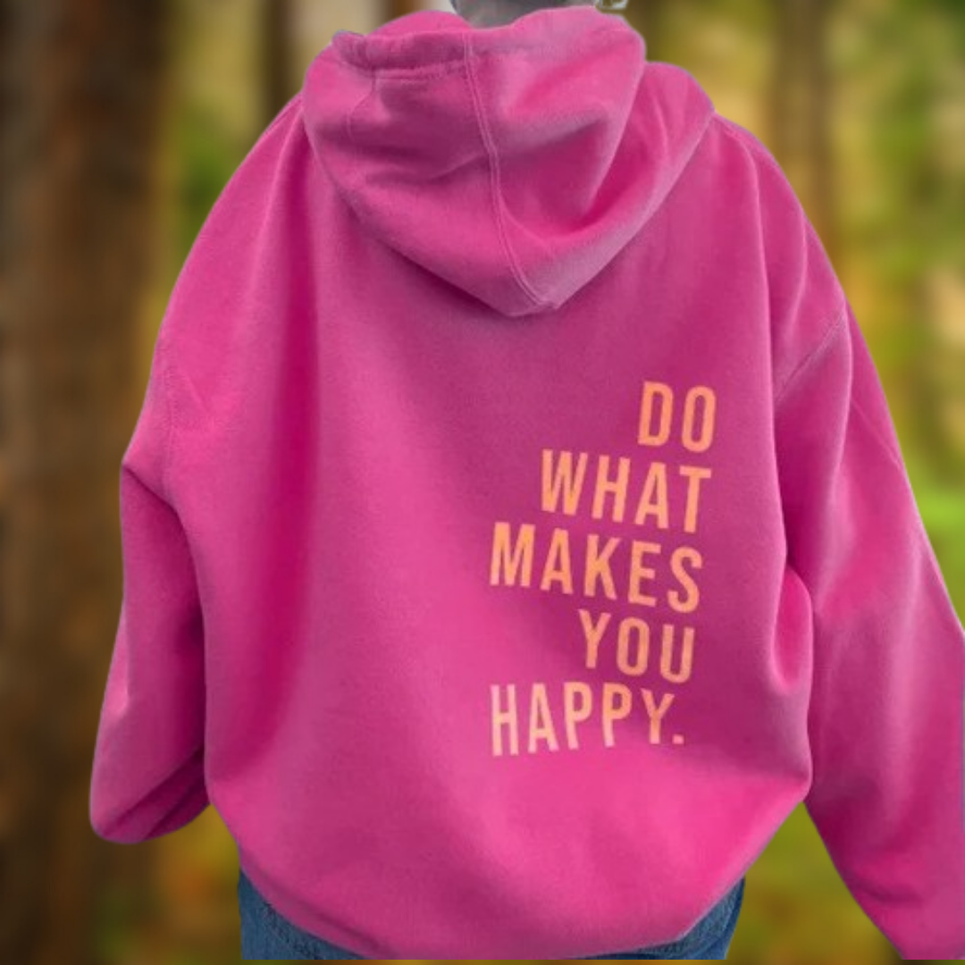Levoire | Sweatshirt femme avec écriture motivante Fuchsia