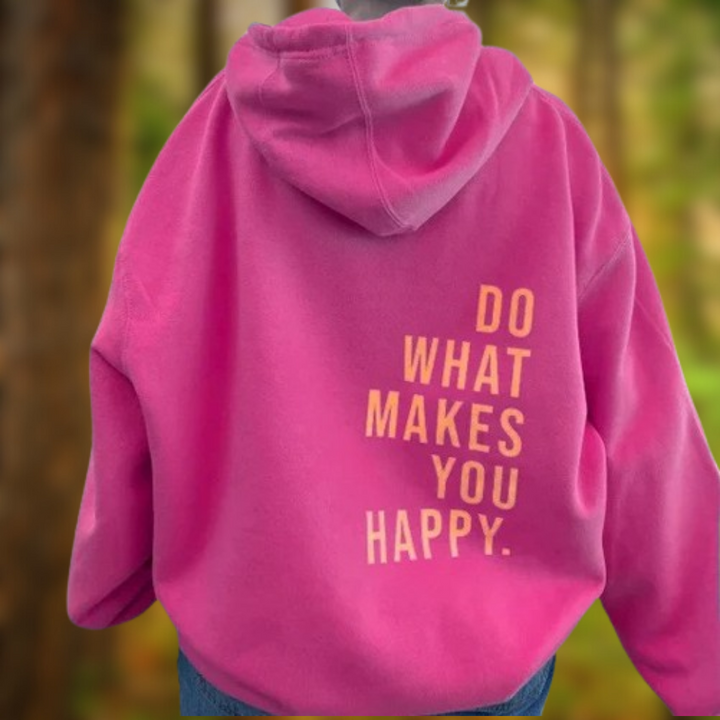 Levoire | Sweatshirt femme avec écriture motivante Fuchsia
