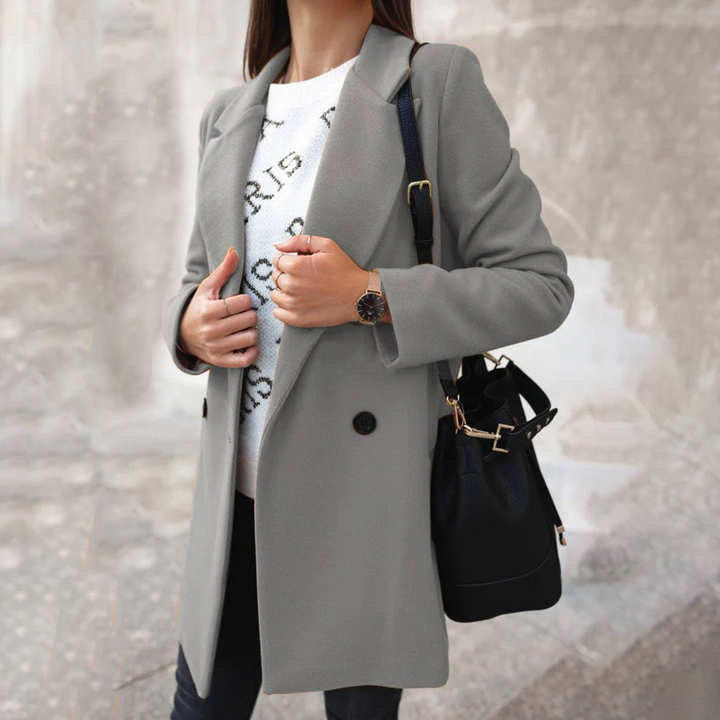 Levoire | Manteau Long Femmes Style Classique Gris