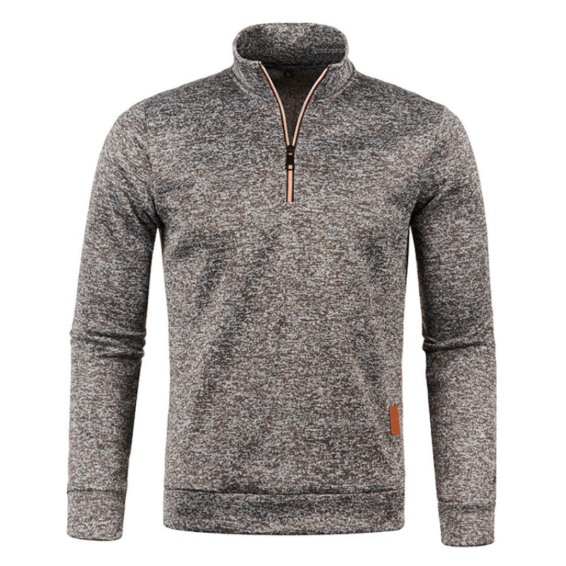 Levoire | Châssis En Tricot Chaud Avec Col Gris-brun