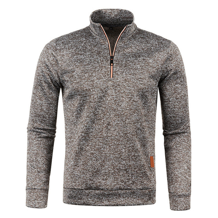 Levoire | Châssis En Tricot Chaud Avec Col Gris-brun