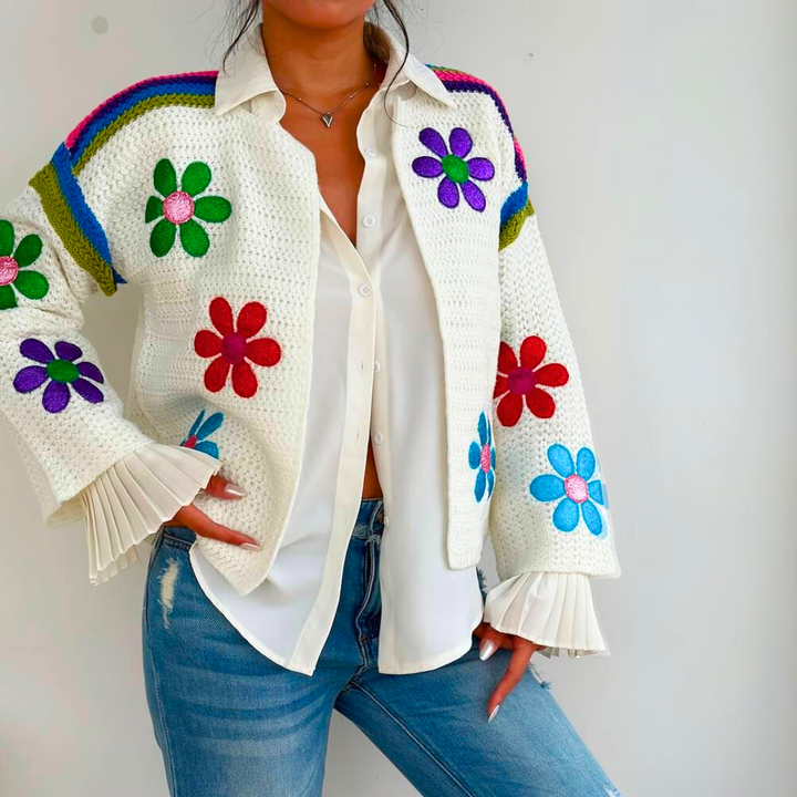 Levoire | Chaud Veste À Fleurs Brodée