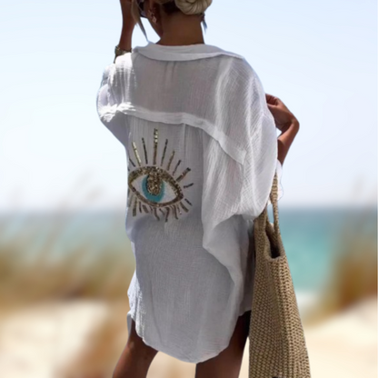 Levoire | Chemisier d'été de plage Bianco