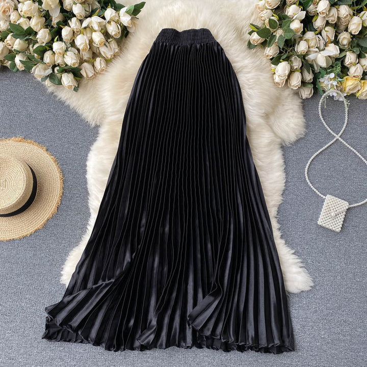 Levoire | Légère Jupe Plissée De Luxe Une taille Noir