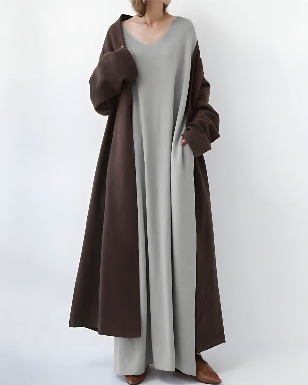 Levoire | Pull Long Confortable Avec Col V
