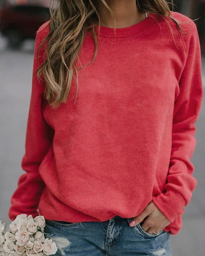 Levoire | Sweat-Shirt Élégant Et Confortable À Col Rond Rouge