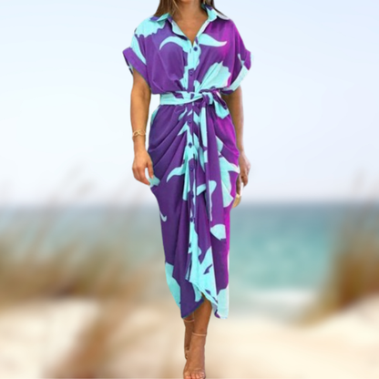 Levoire | Abito con fantasia astratta Viola