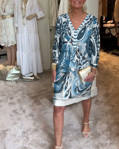 Levoire | Robe imprimée vintage Bleu