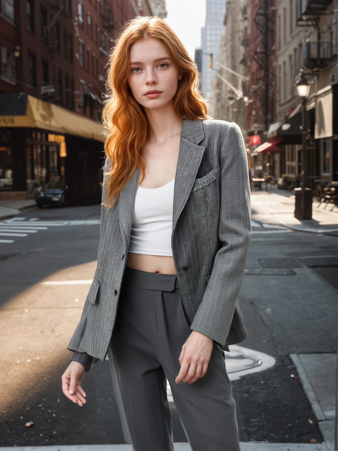 Levoire | Blend Yli Taille Rayé Veste Retournée