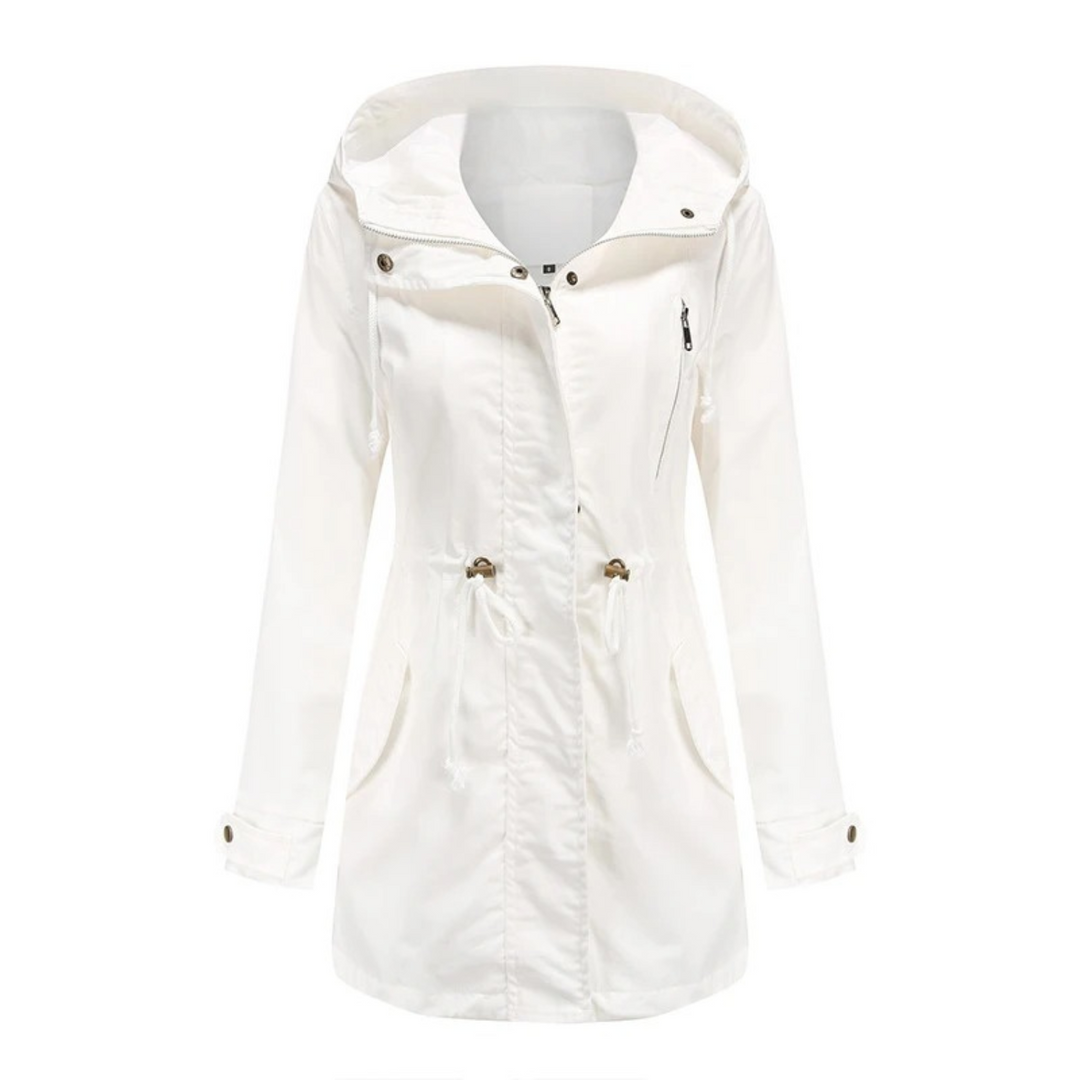 Levoire | Veste Décontractée Coupe-Vent Avec Capuche Blanc