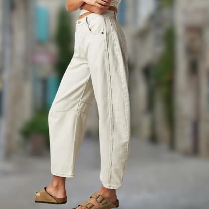 Levoire | Jeans pour femme à jambes larges Bianco