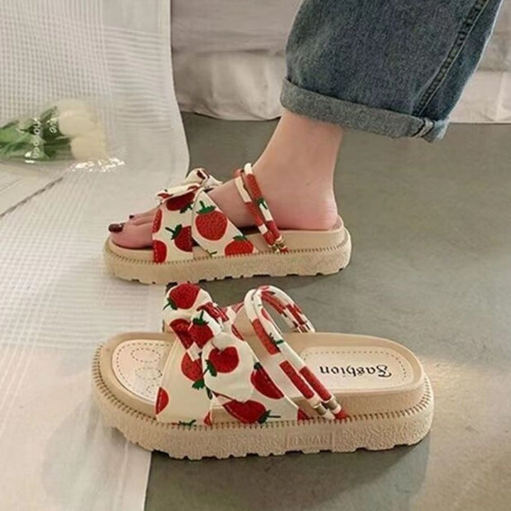 Levoire | Sandales Élégantes Pour Dames Avec Nœud Fraise