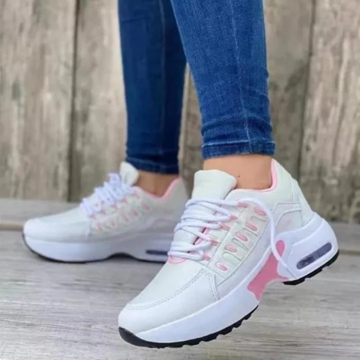 Levoire | Baskets À Lacets Élégantes Pour - Femmes - Respirantes Blanc Rose