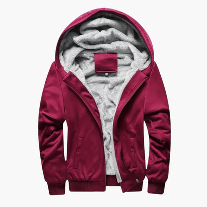 Levoire | Veste À Manches Longues Avec Doublure En Polaire, Capuche Et Fermeture Éclair Rot