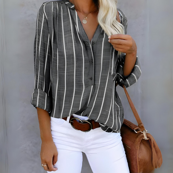Levoire | Blouse Tendance FR Pour Femmes Manches Longues Gris