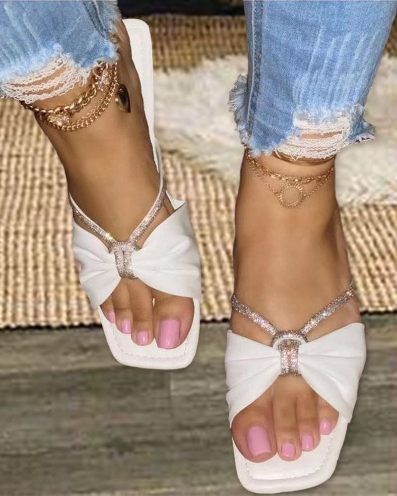 Levoire | Sandales Avec Couleur Unie Et Nœud