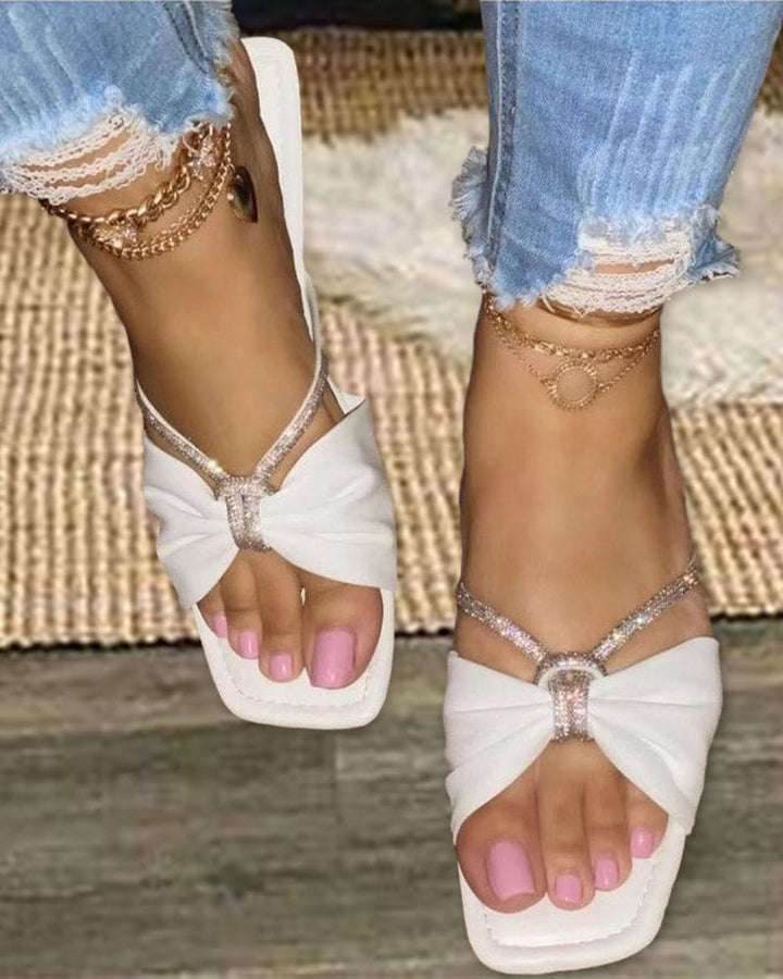 Levoire | Sandales Avec Couleur Unie Et Nœud