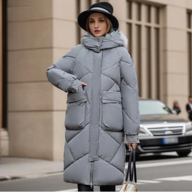 Levoire | Veste longue pour femmes chaude Gris