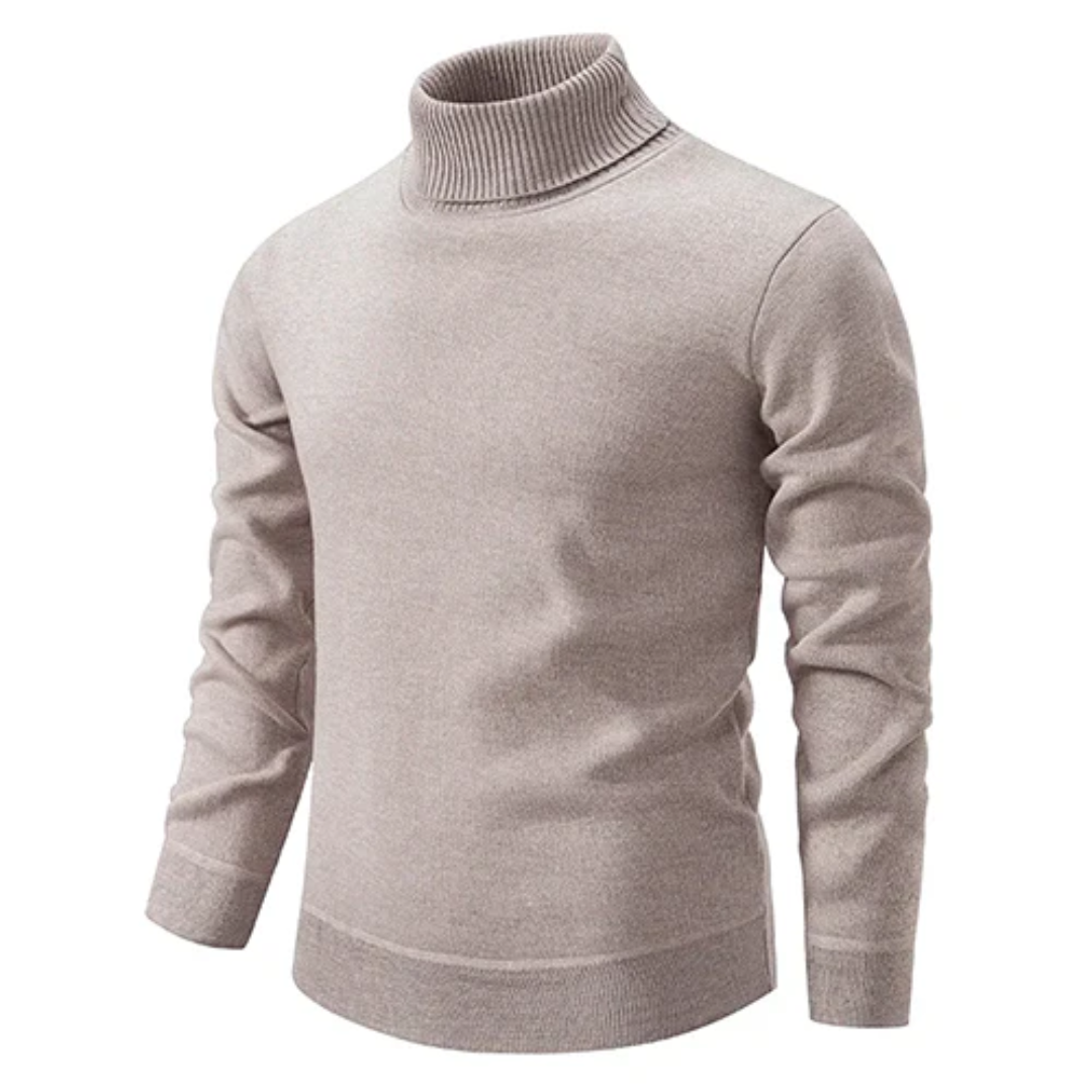 Levoire | Pull Col Roulé Pour Hommes Chaud Beige