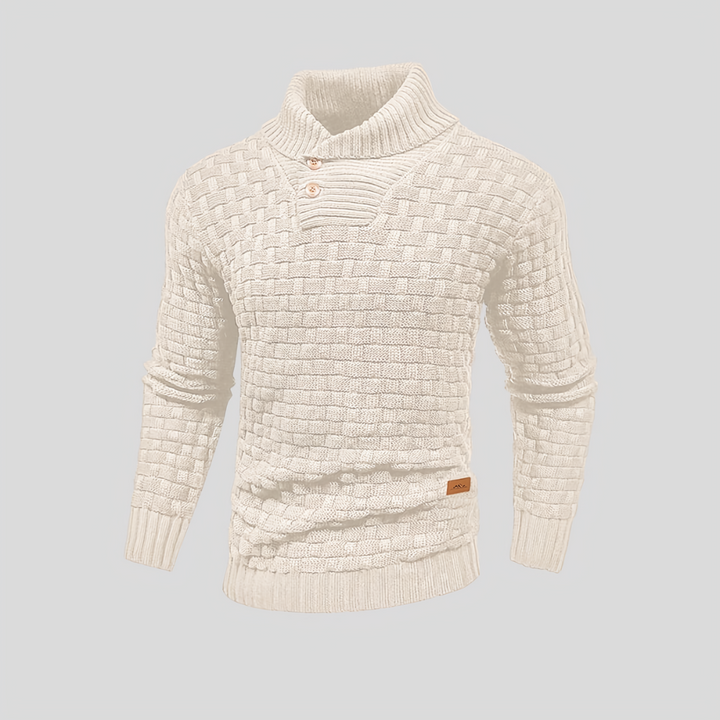 Levoire | Pull en maille pour hommes au style classique Crème