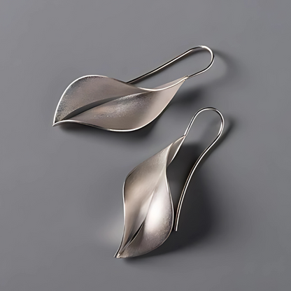 Levoire | Boucles D'Oreilles En Argent En Forme De Feuille Pour La Récolte Du Vin Argent 4,7 cm