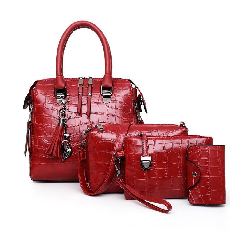 Levoire | Satz 4 Sacs en cuir Rot