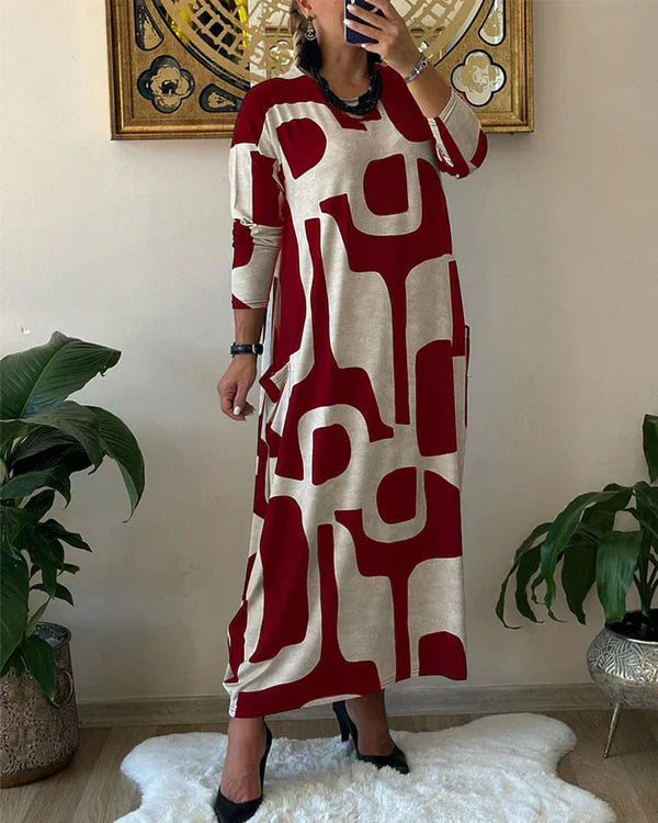 Levoire | Robe À Manches Longues Avec Imprimé Rot
