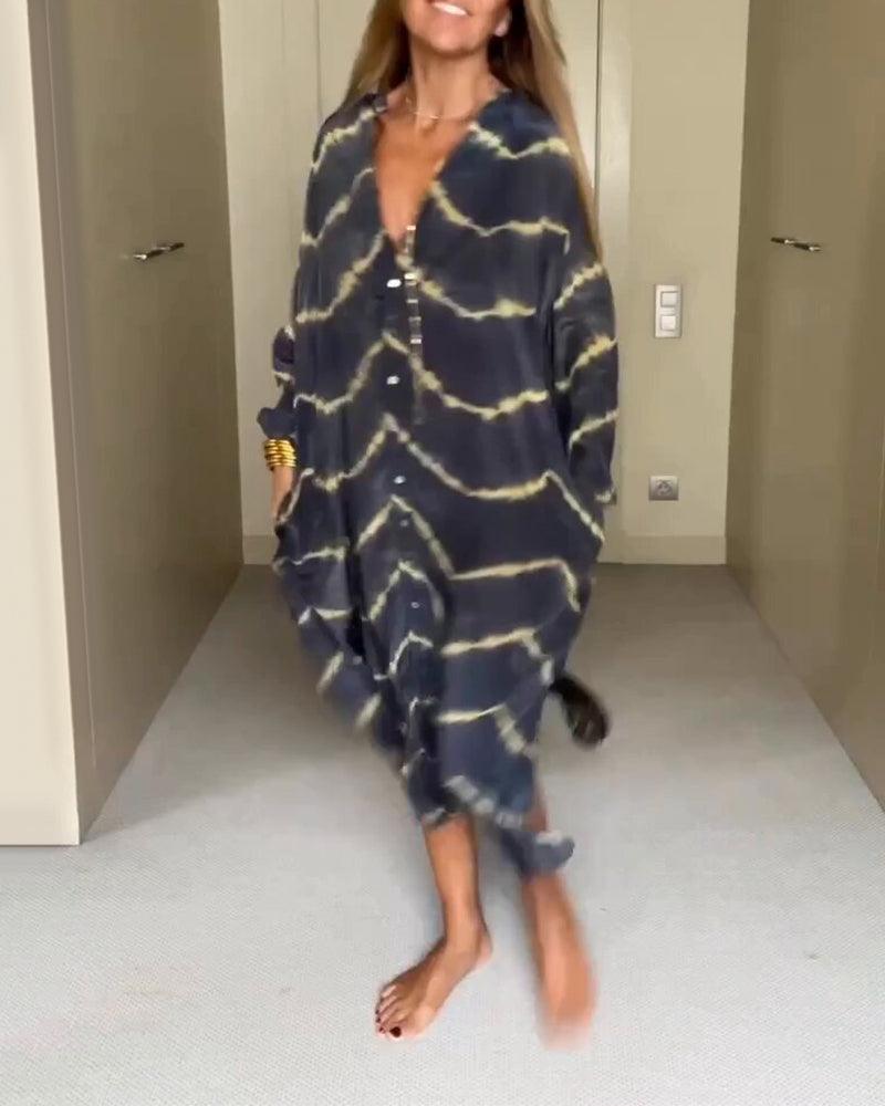 Levoire | Robe Confortable À Décolleté En V Avec Poches Pour Femmes