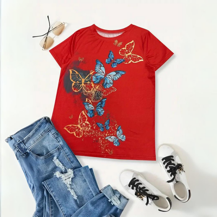 Levoire | Chemise avec imprimé papillon Rot