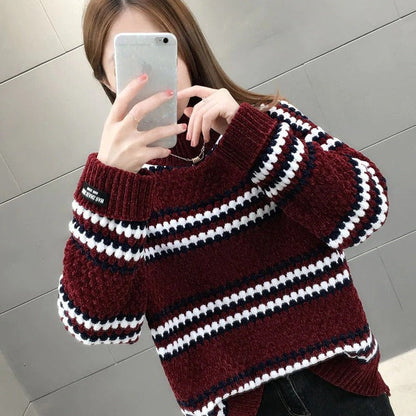 Levoire | Pull Élégant Chaud Avec Col Roulé Bordeaux Taille unique