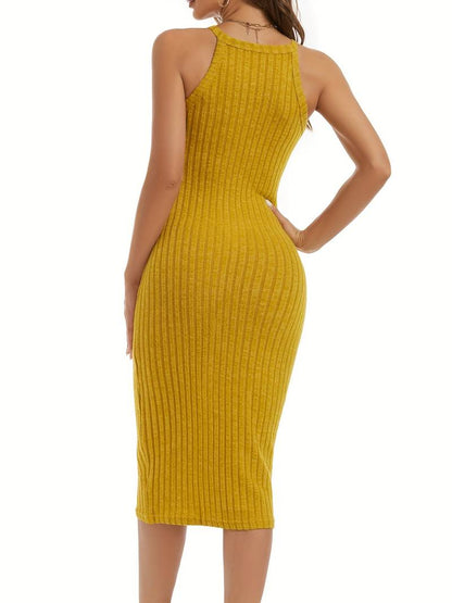 Levoire | Robe Midi Décontractée Avec Col Halter