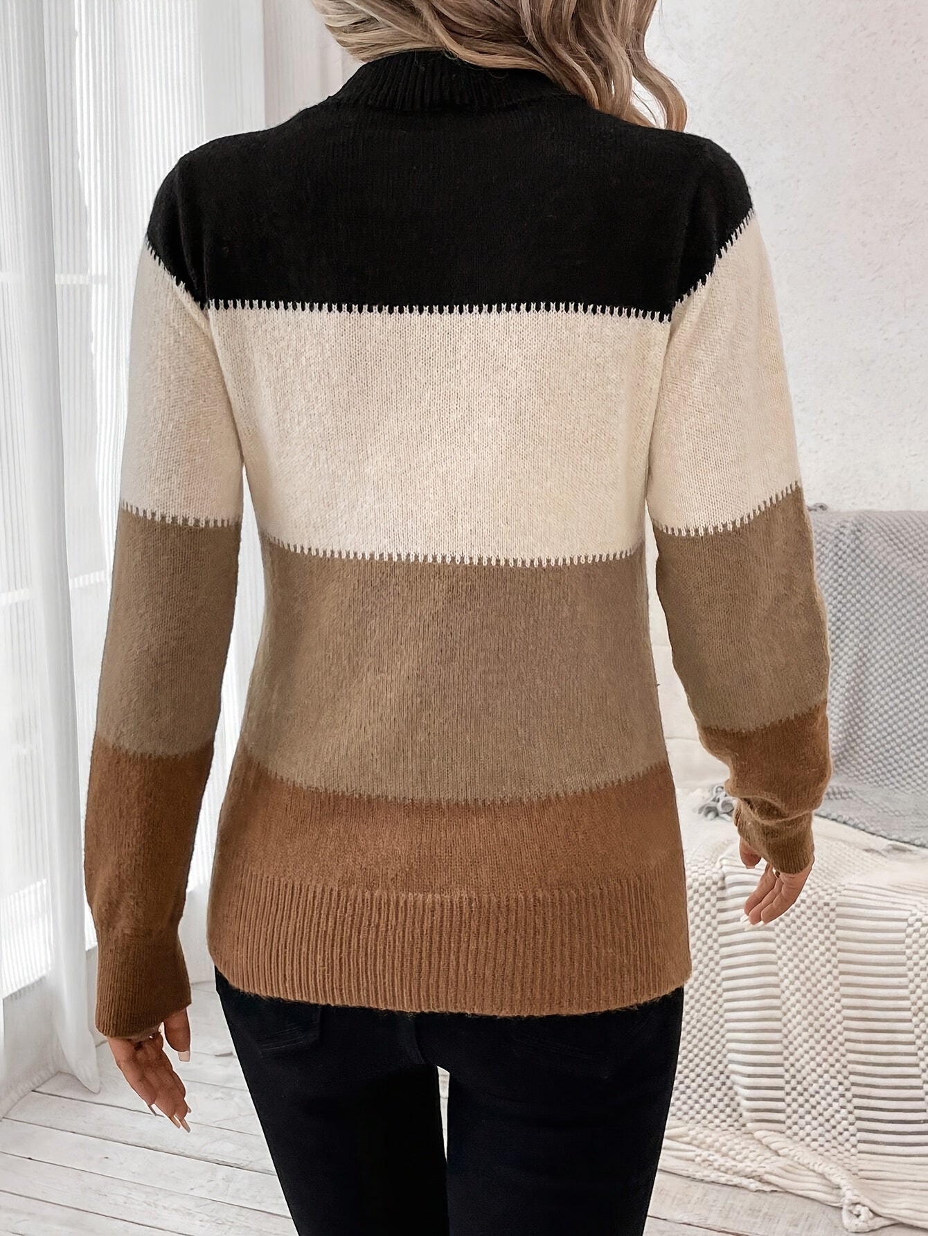 Levoire | Pull En Tricots Avec Des Blocs De Couleurs