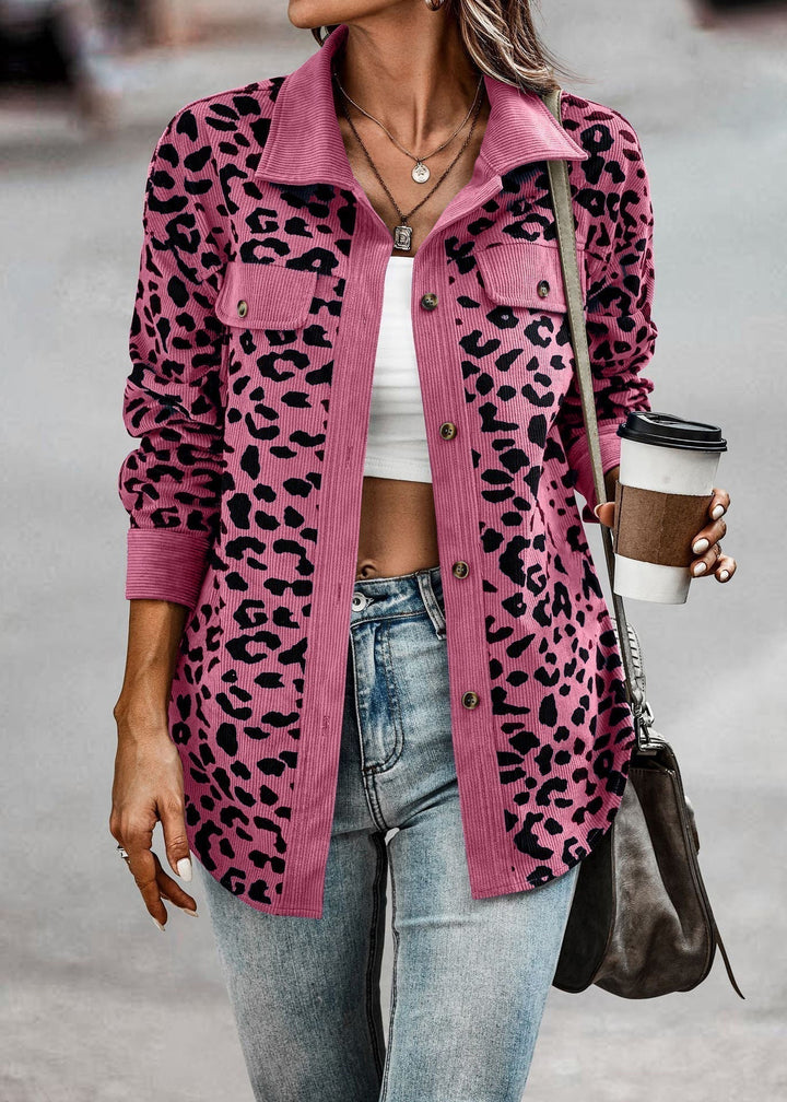 Levoire | Chemise Veste Avec Motif Léopard Rosa