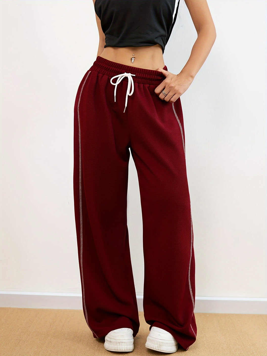 Levoire | Pantalon De Jogging À Motif Guimauve Pour Femmes En Couleur Unie