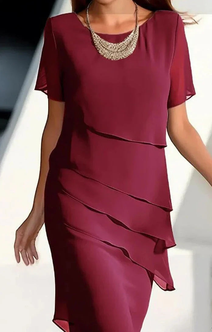 Levoire | Robe De Soirée Unie Pour Femme - Midi Bourgogne