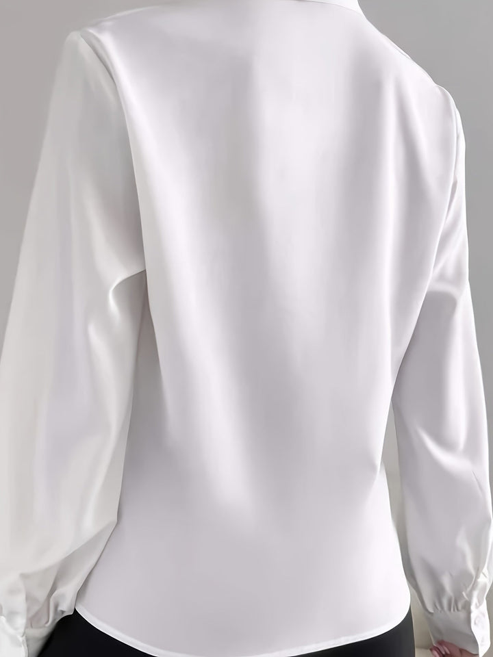 Levoire | Chemise Élégante À Col V En Encoches Pour Femmes Élégance Intemporelle
