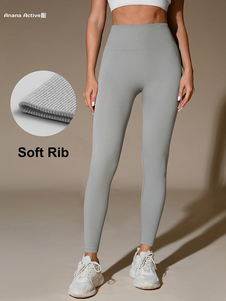 Levoire | Jambe Sans Couture Leggings De Sport Taille Haute Avec Contrôle Abdominal Réglable Gris clair