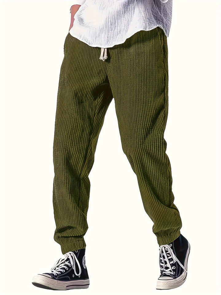 Levoire | Rennot-Pantalons De Course En Style Bohème Dans Une Couleur Unie vert olive