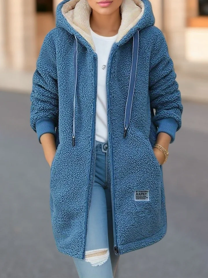 Levoire | Veste Pour Femmes Avec Capuche Et Fermeture Éclair Confortable Et Stylée Bleu