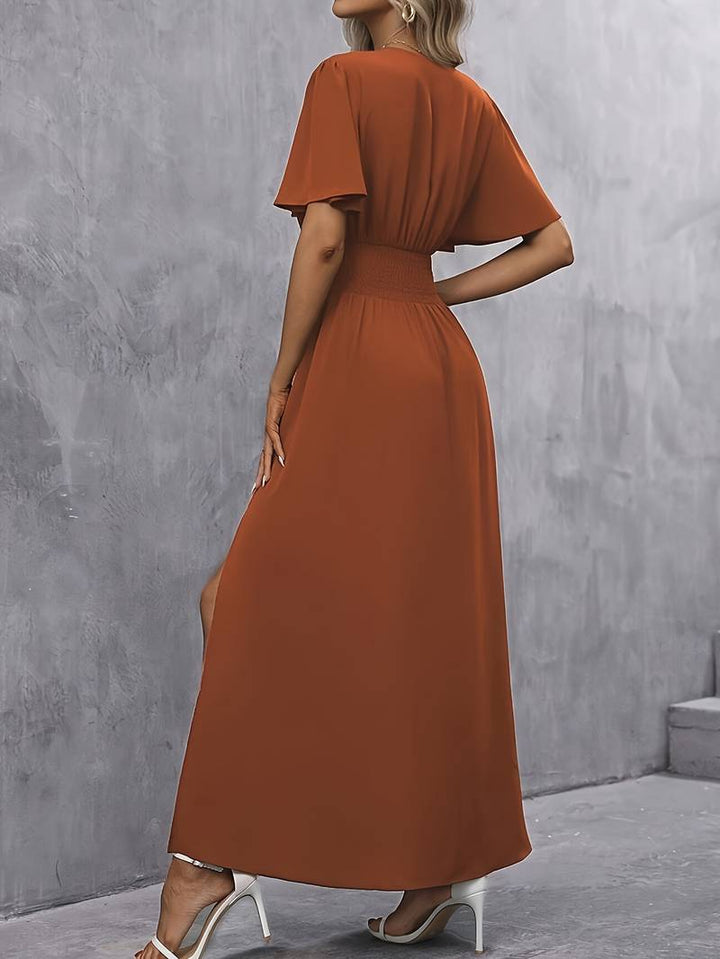 Levoire | Robe Avec Col À Volants Et Taille Plissée
