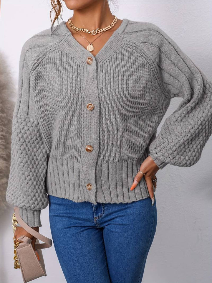 Levoire | Gilet Tricoté Avec Des Manches En Lanternes gris