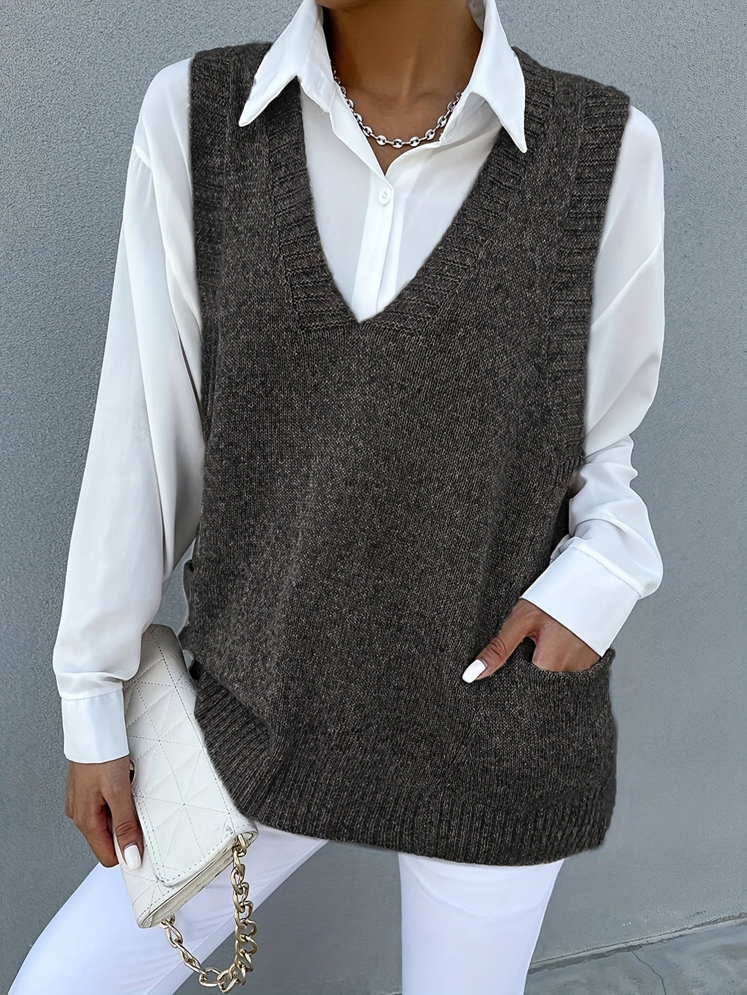 Levoire | Pull-Over Col Montant Avec Poches Pour Femmes Anna Noir