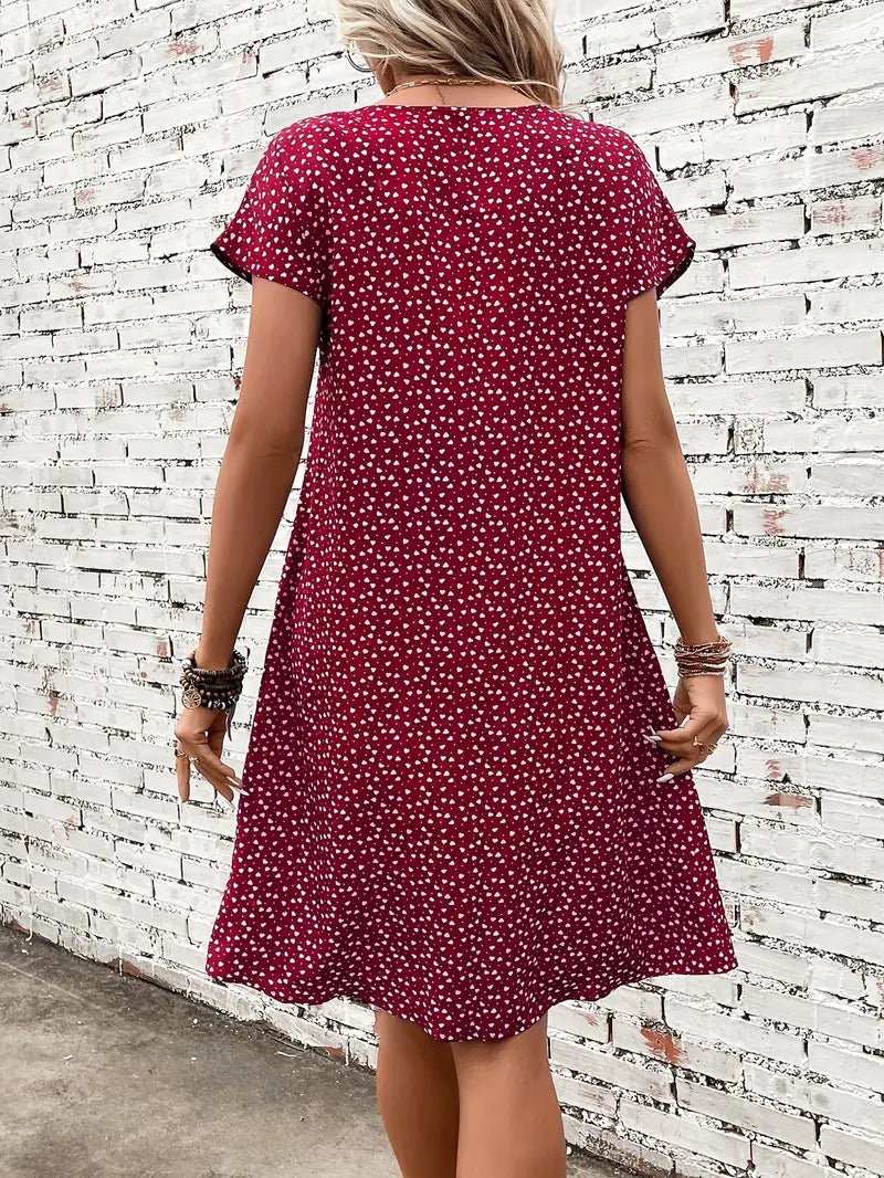 Levoire | Robe À Imprimé Intégral Avec Manches Chauve-Souris