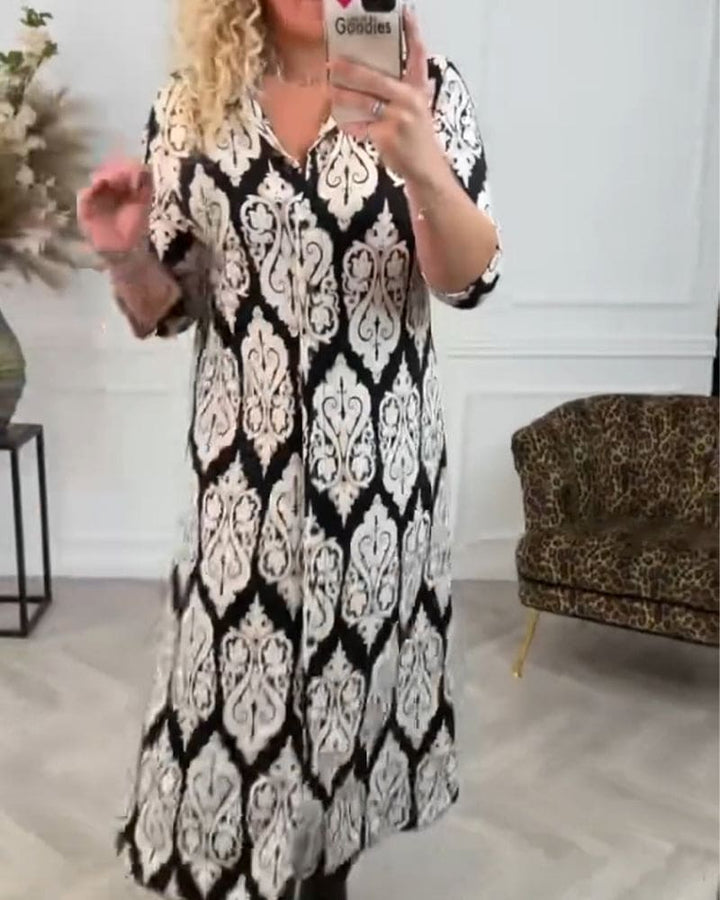Levoire | Robe Élégante Avec Des Fentes Latérales Chic