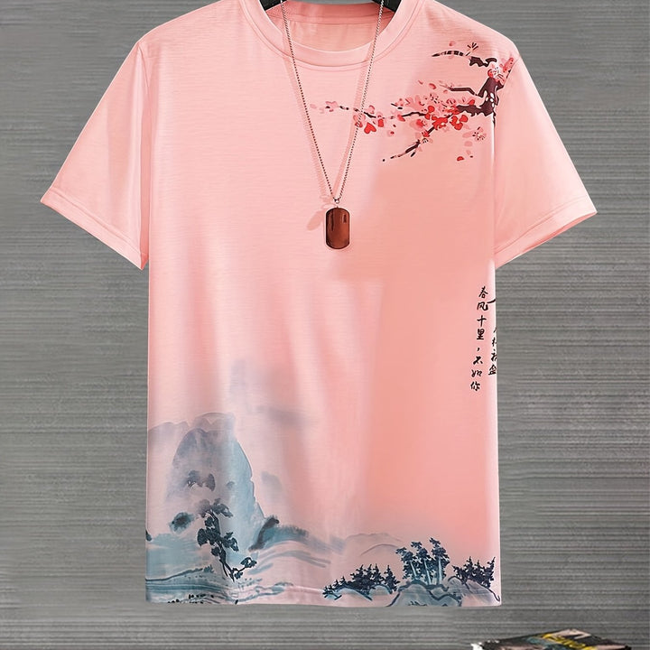 Levoire | T-Shirt Pour Hommes Avec Image De Paysage