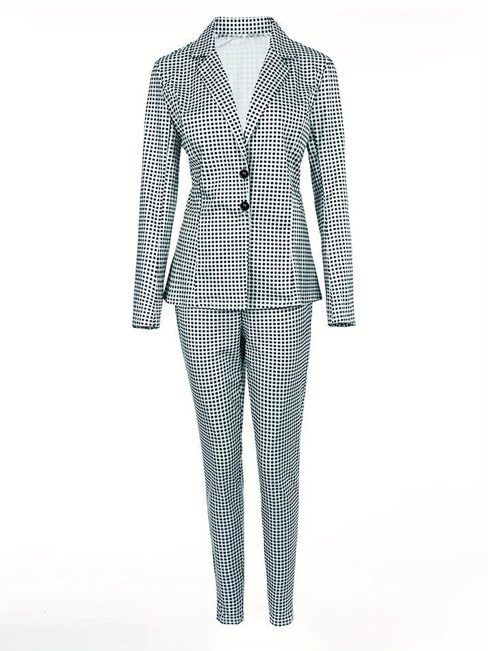 Levoire | Veste À Imprimé À Carreaux Et Pantalons Ensemble Deux Pièces